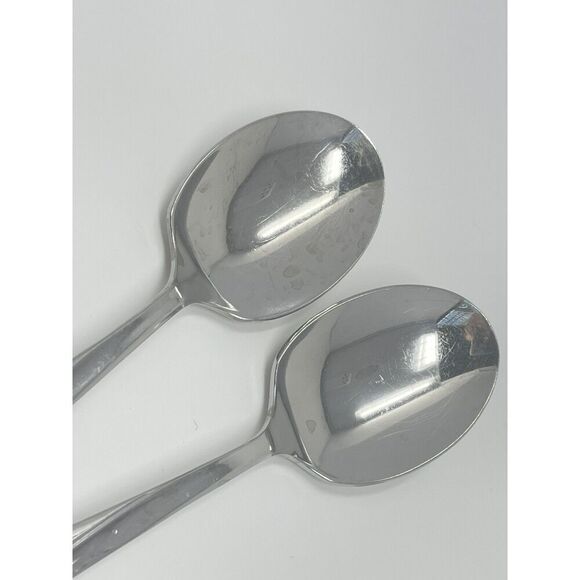 Oneida Community TWIN STAR Stainless Sugar Spoons 6 1/8” Set Of 2 Betty Crocker - Picture 4 of 6